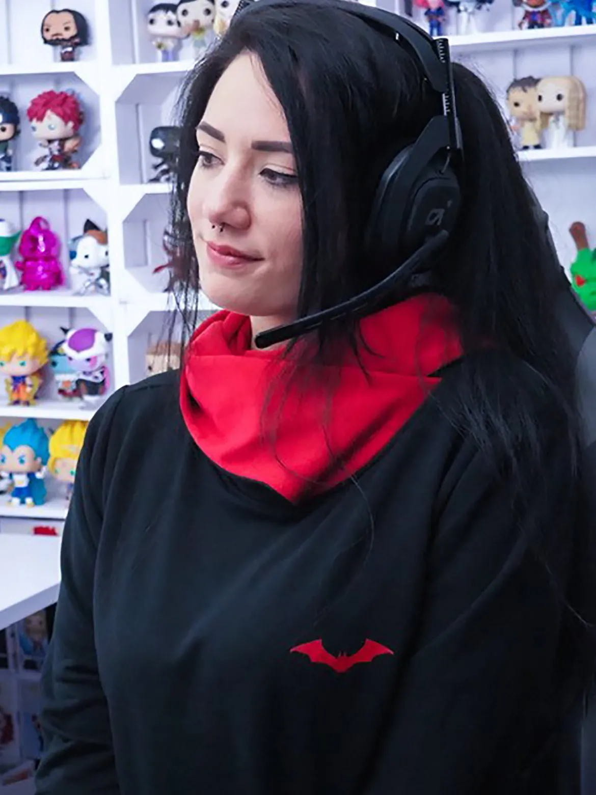 The Batman Logo Hoodie schwarz-rot