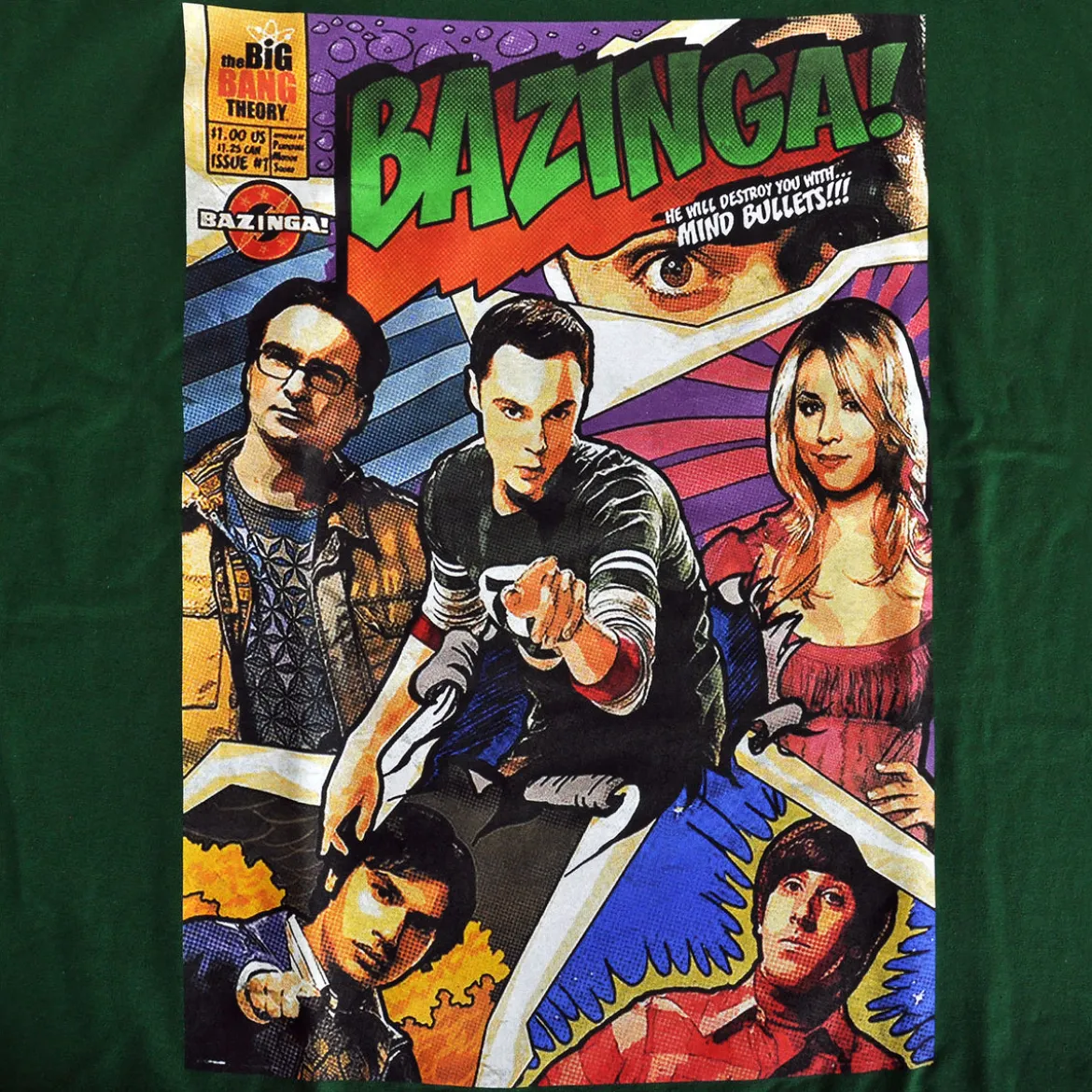 The Big Bang Theory - Bazinga Comic Style T-Shirt