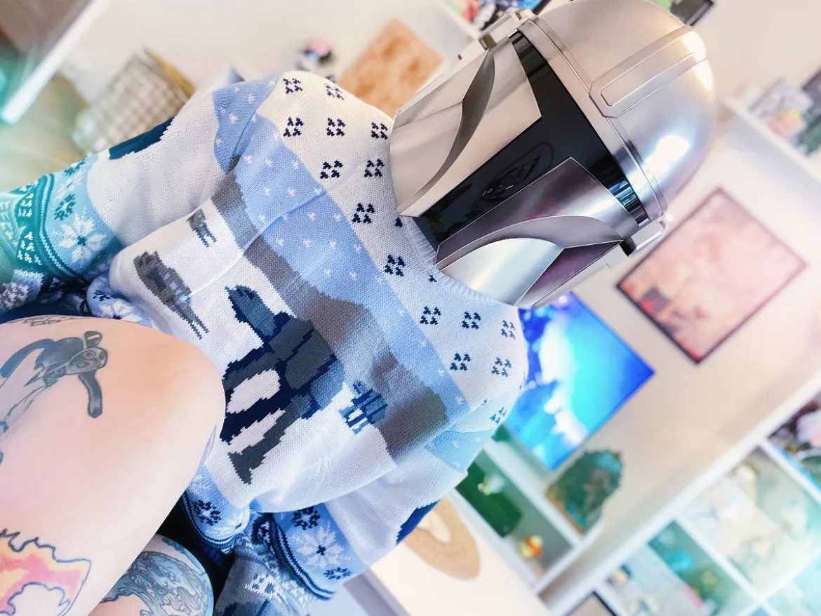 The Mandalorian Helm Replik mit Licht - Star Wars