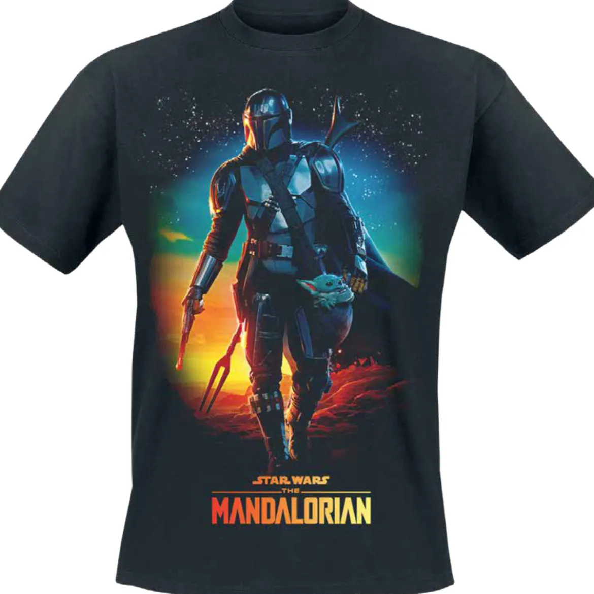 Through The Galaxy T-Shirt schwarz - Star Wars The Mandalorian