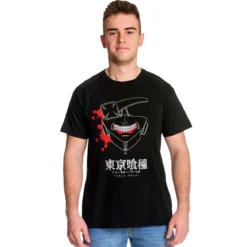 Tokyo Ghoul - Blood Filled Mask T-Shirt schwarz