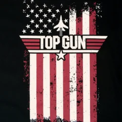 Top Gun - Distressed Flag T-Shirt schwarz