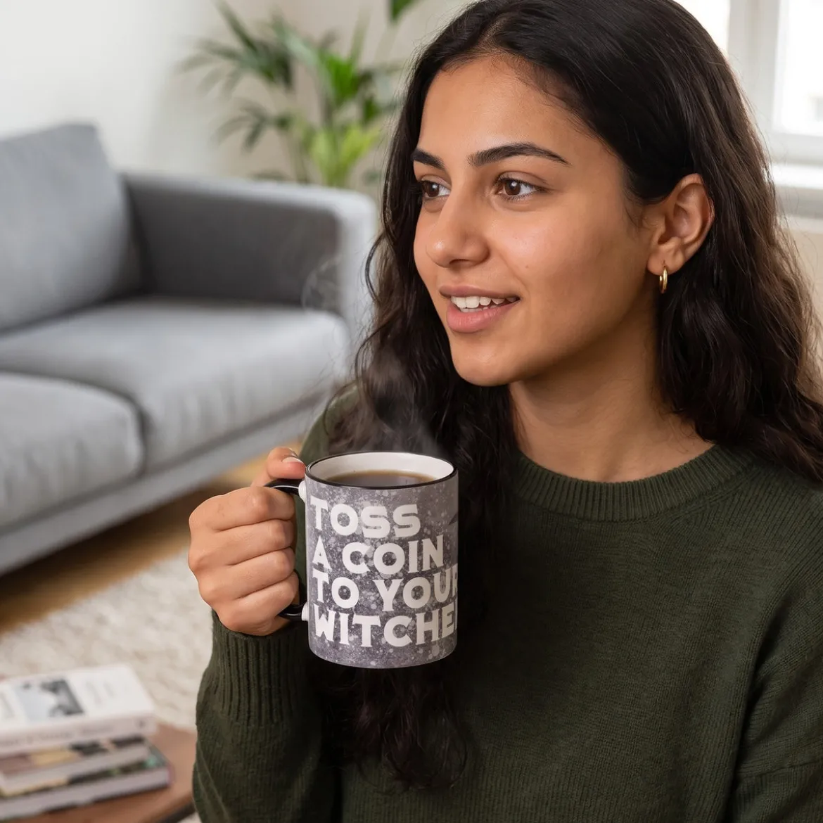 Toss a Coin Tasse für Witcher Fans