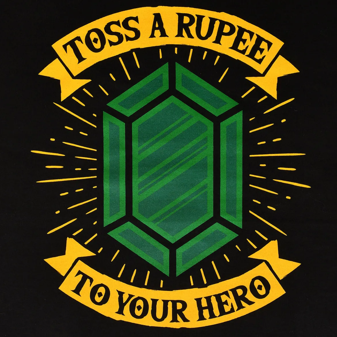Toss a Rupee to Your Hero T-Shirt für Zelda Fans schwarz