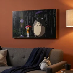 Totoro - Bus Stop Wandbild Holz