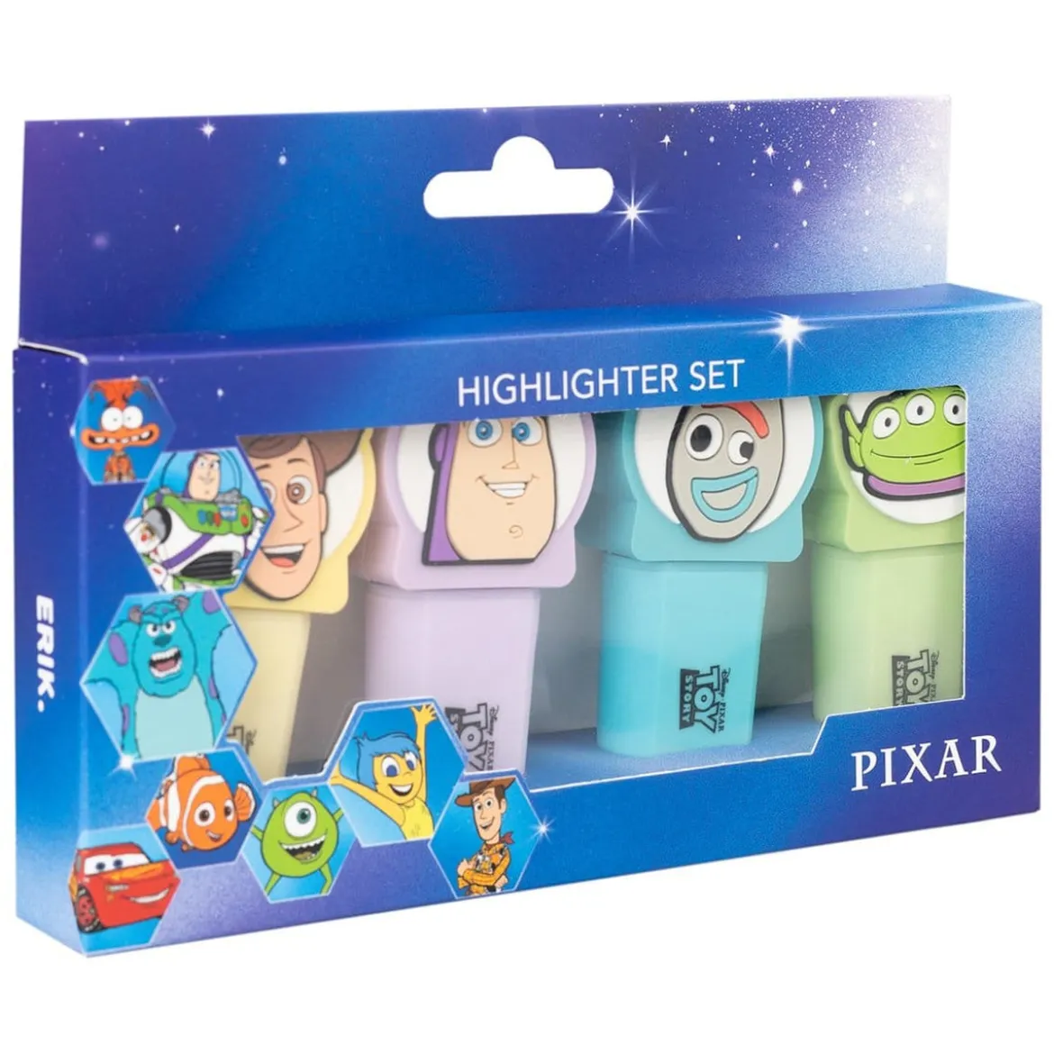 Toy Story Textmarker mit Toppern 4er Set