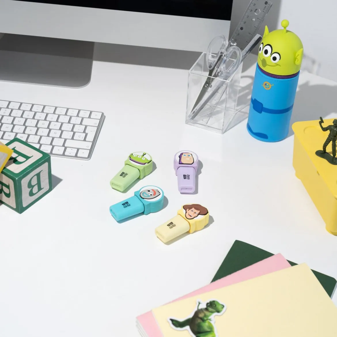 Toy Story Textmarker mit Toppern 4er Set