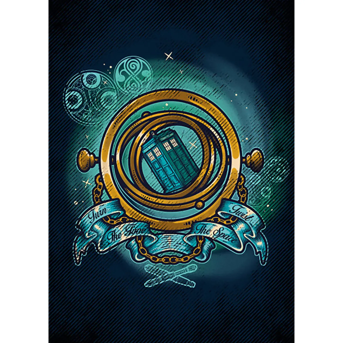 Turn Time Twist Space Metall Poster für Doctor Who Fans