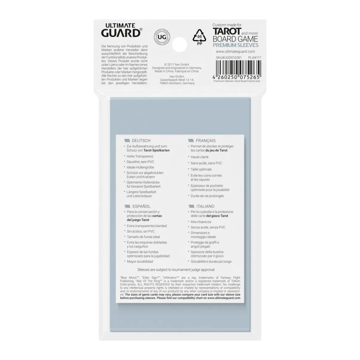 Ultimate Guard Board Game Sleeves (50) - Tarot