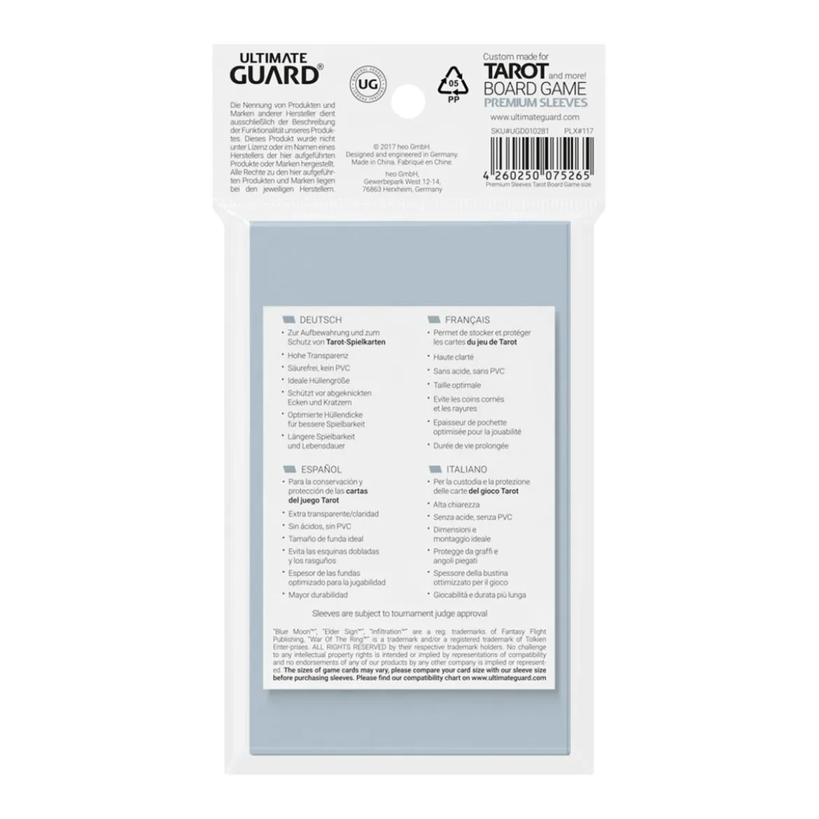 Ultimate Guard Board Game Sleeves (50) - Tarot