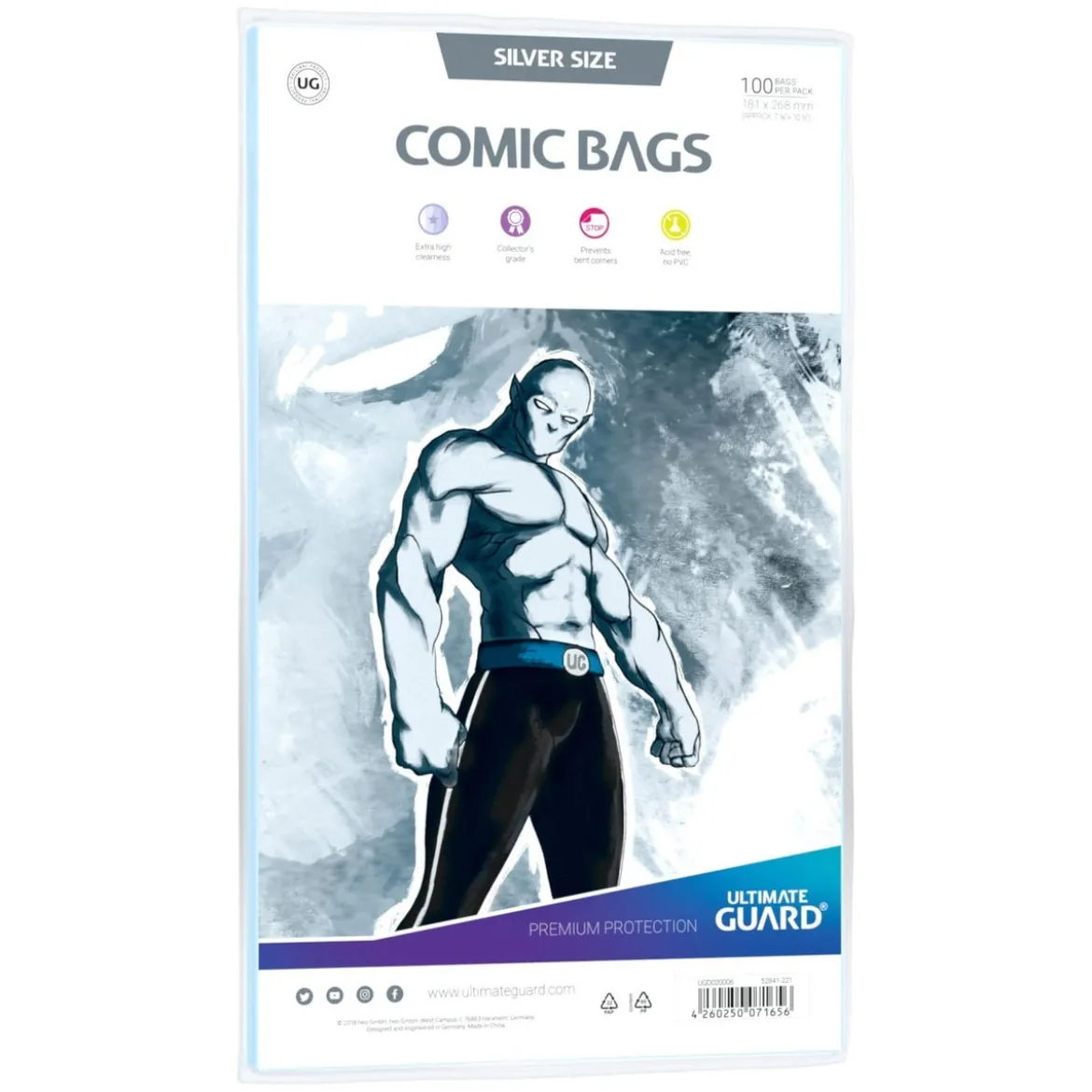 Ultimate Guard Comic Bags Standard (100) - Silver Size