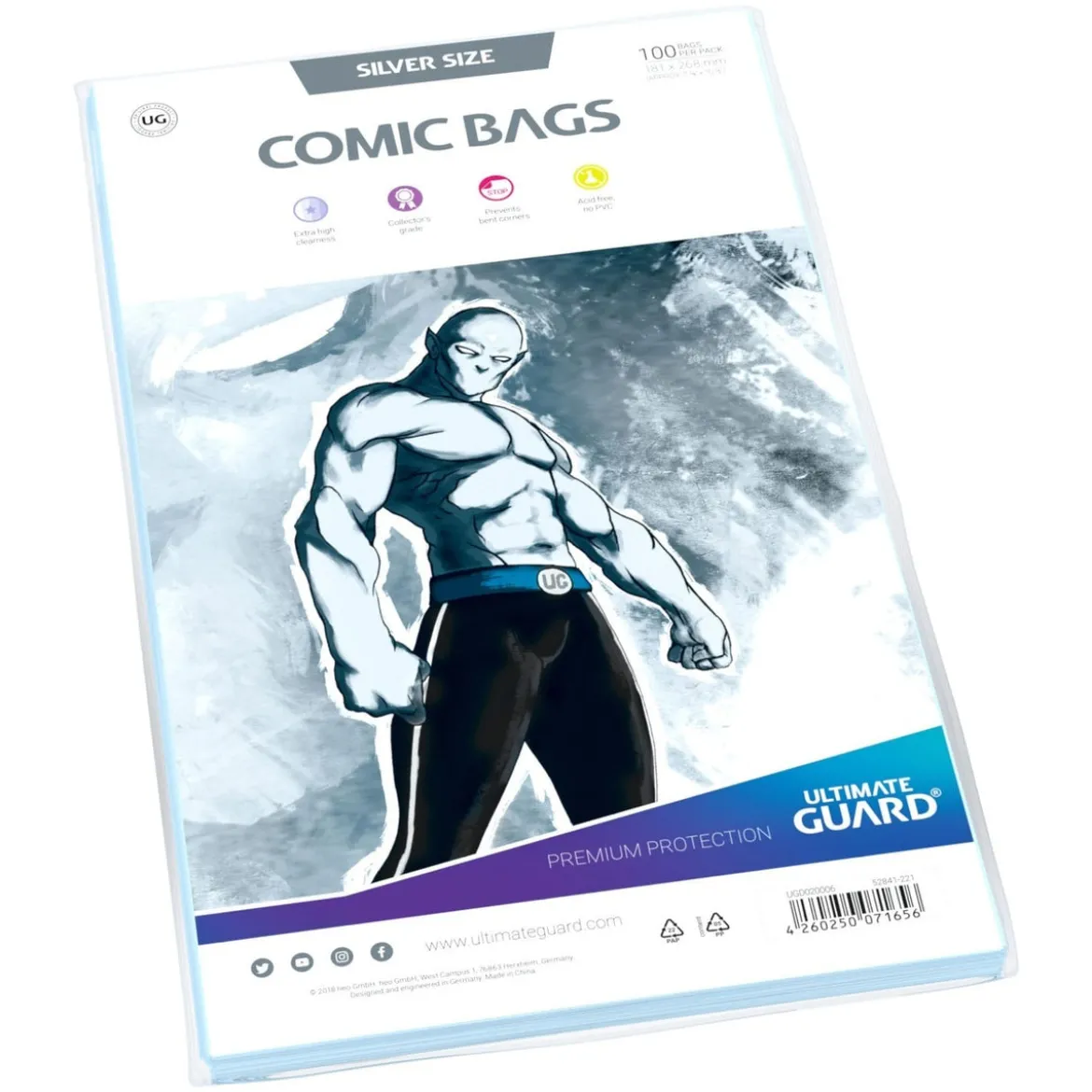 Ultimate Guard Comic Bags Standard (100) - Silver Size