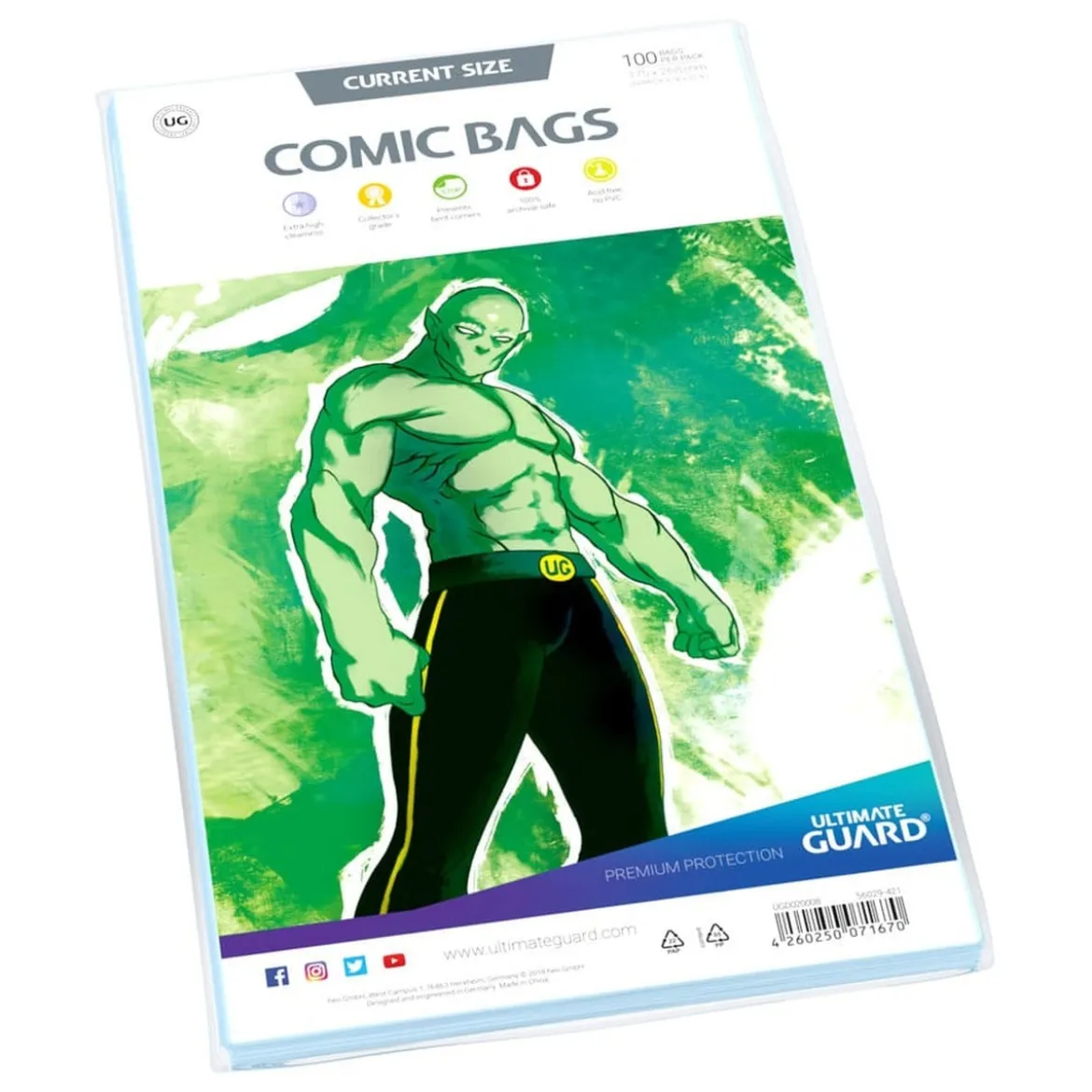 Ultimate Guard Comic Bags Standard (100) - Current Size