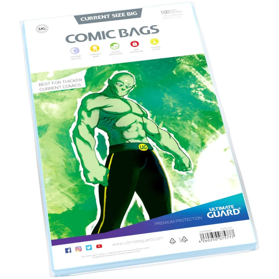 Ultimate Guard Comic Bags Standard (100) - Current Size Big
