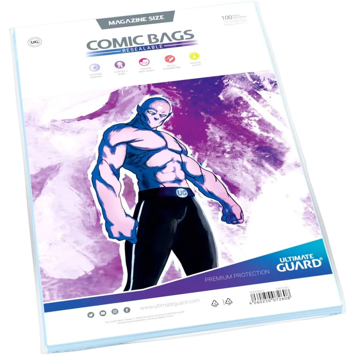 Ultimate Guard Comic Bags wiederverschließbar Magazine Size (100)