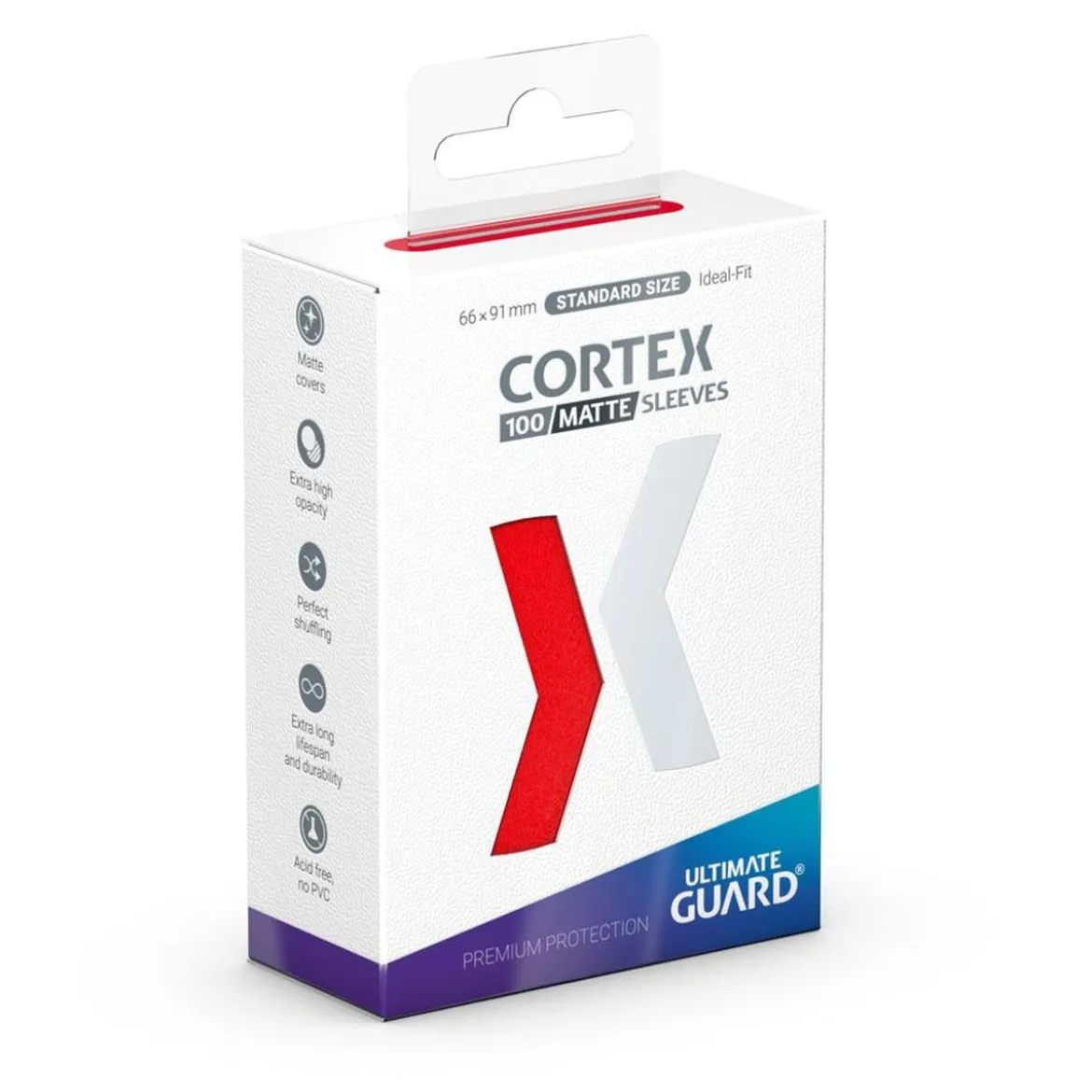 Ultimate Guard Cortex Sleeves Matte Standard Size (100) - Red