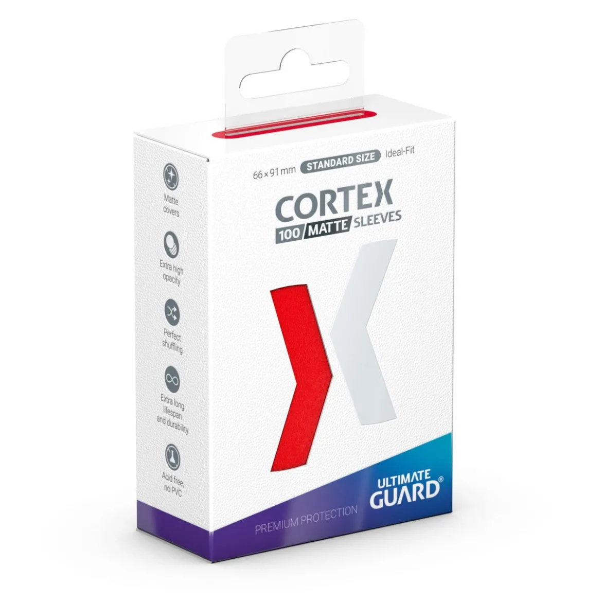 Ultimate Guard Cortex Sleeves Matte Standard Size (100) - Red