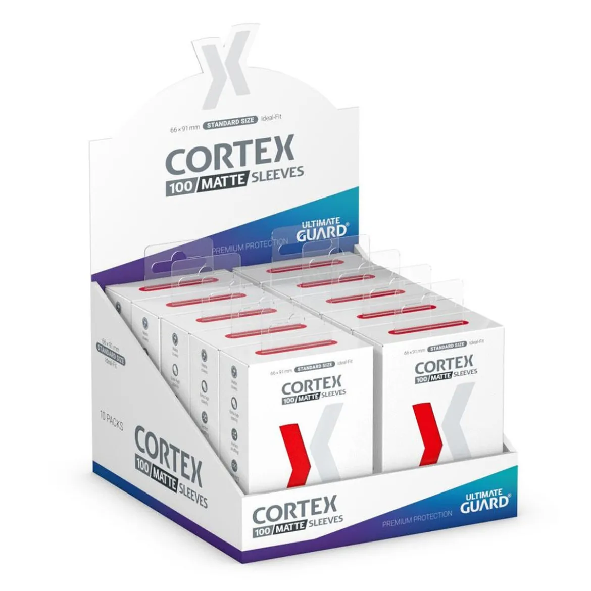 Ultimate Guard Cortex Sleeves Matte Standard Size (100) - Red