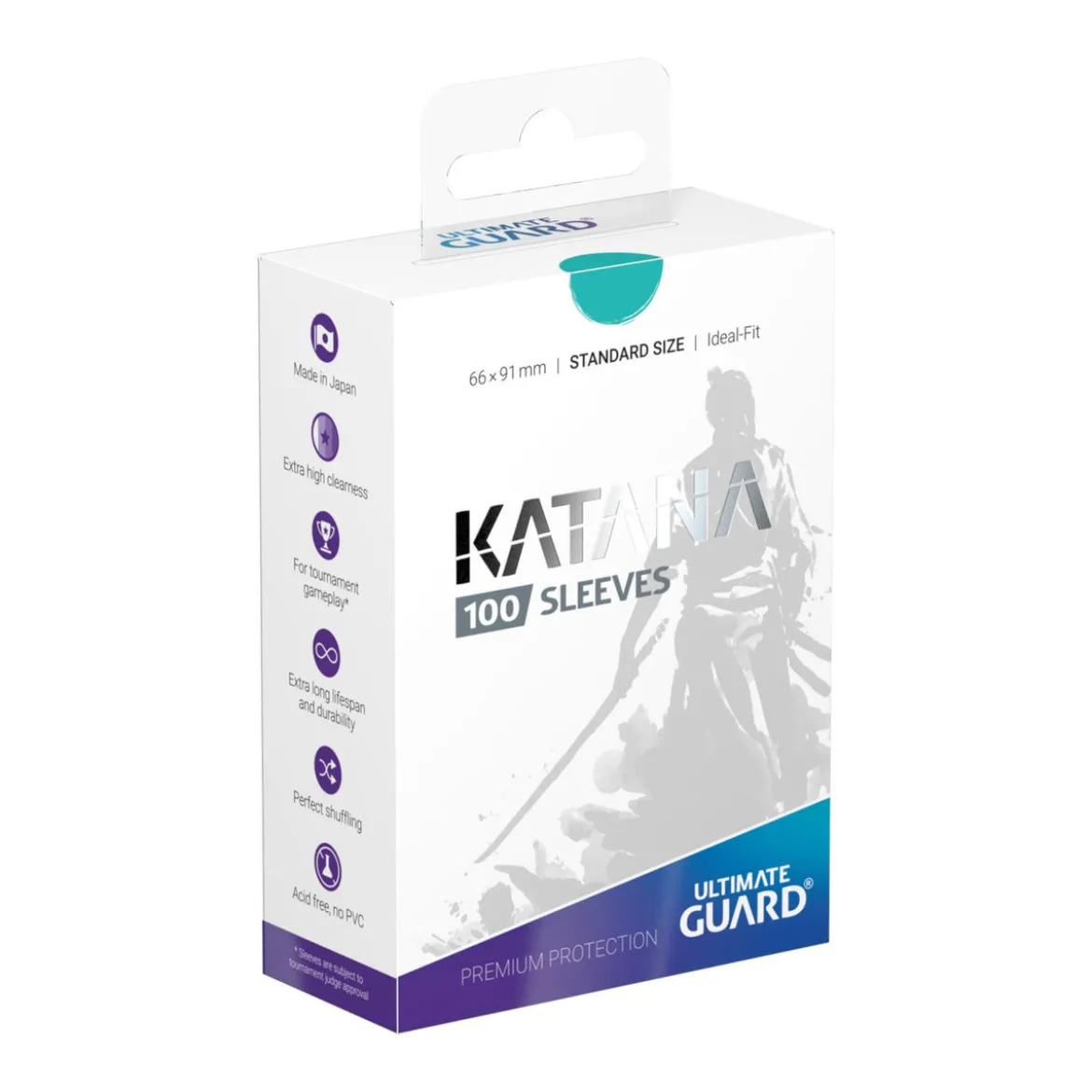 Ultimate Guard Katana Sleeves Standard Size (100) - Turquoise