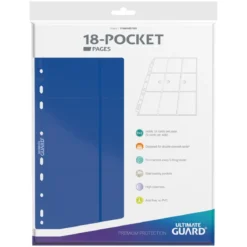 Ultimate Guard 18-Pocket Pages Side-Loading (10) - Blue