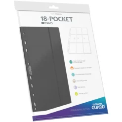 Ultimate Guard 18-Pocket Pages Side-Loading (10) - Grey