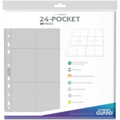 Ultimate Guard 24-Pocket QuadRow Pages Side-Loading (10) - Transparent