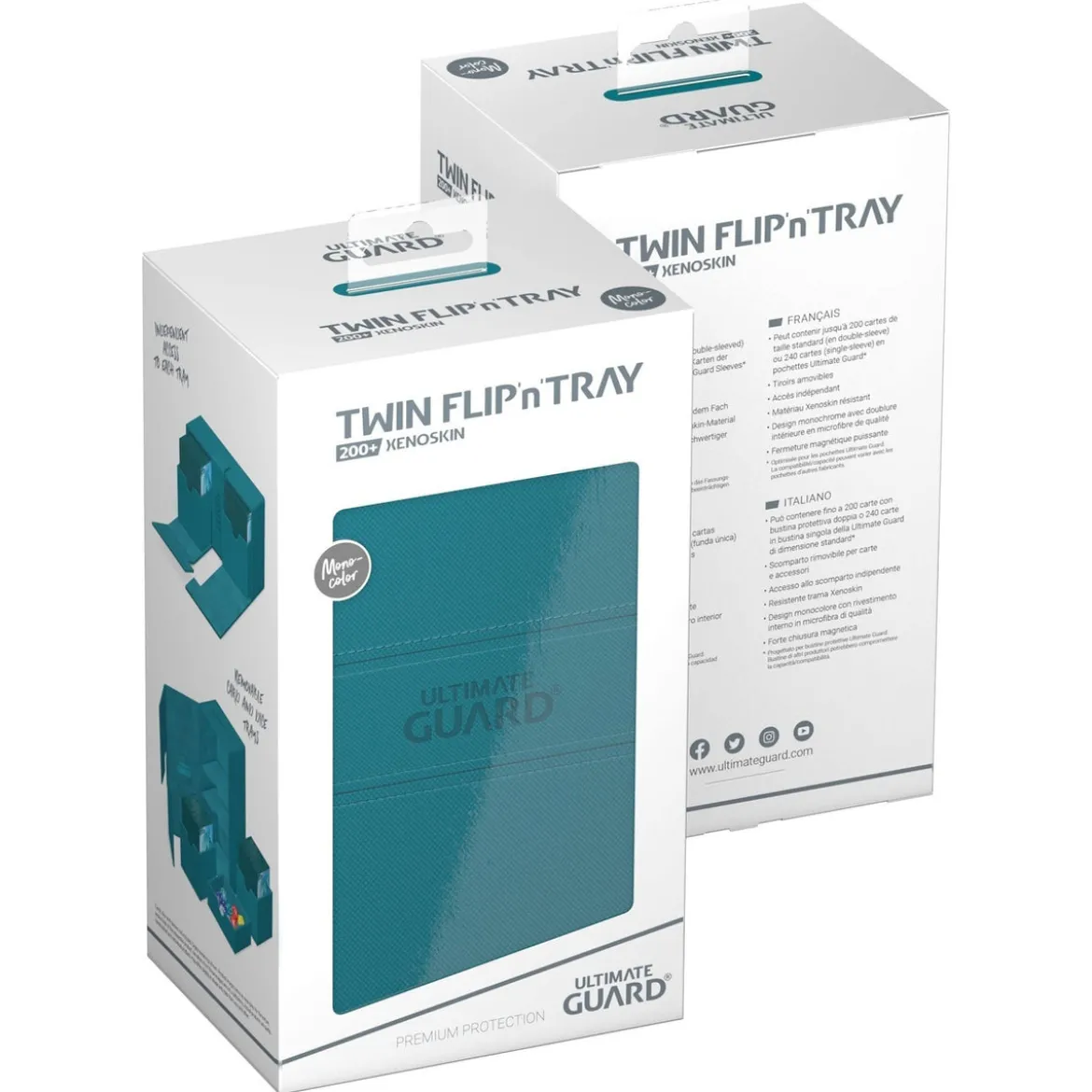 Ultimate Guard Twin Flip'n'Tray 200+ Xenoskin - Petrol