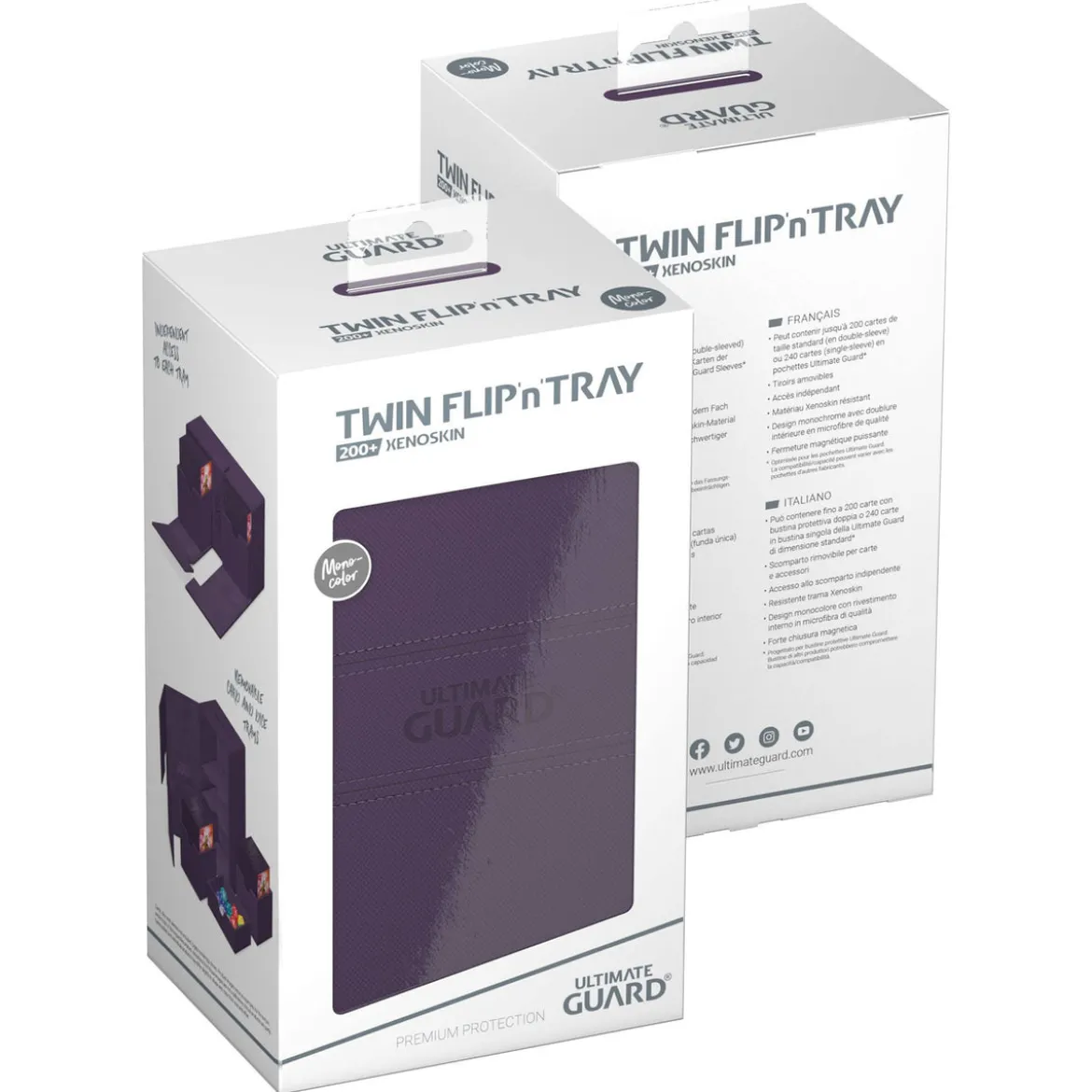 Ultimate Guard Twin Flip'n'Tray 200+ Xenoskin - Purple