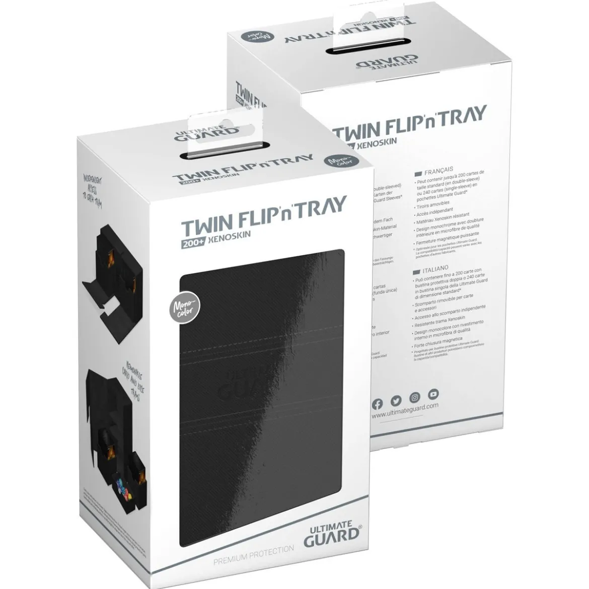 Ultimate Guard Twin Flip'n'Tray 200+ Xenoskin - Black