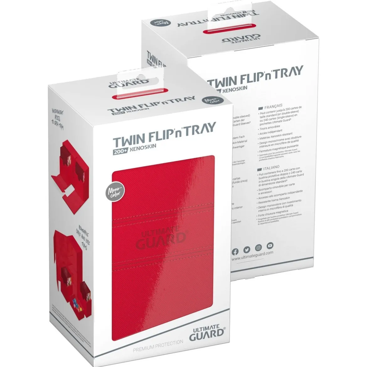 Ultimate Guard Twin Flip'n'Tray 200+ Xenoskin - Red
