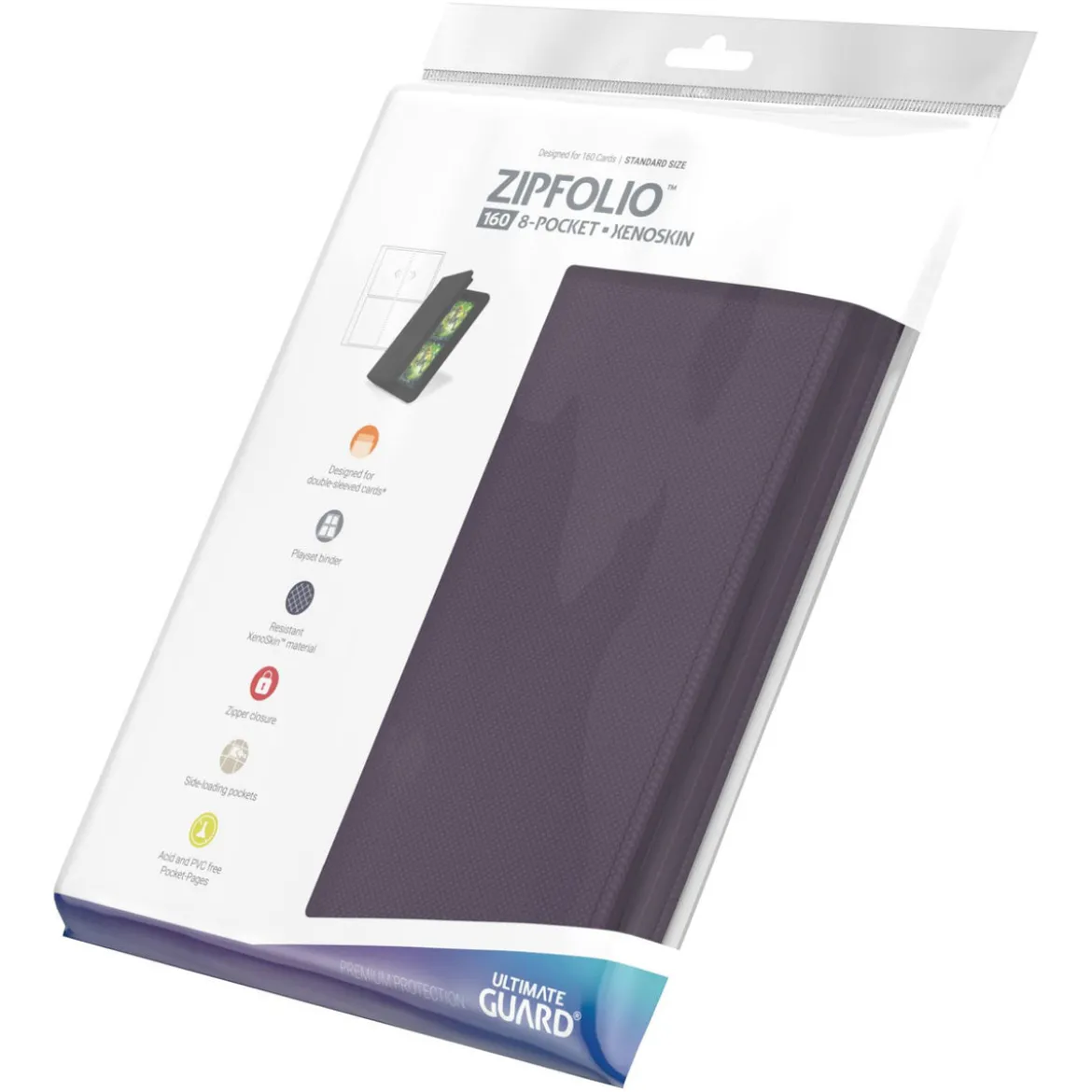 Ultimate Guard Zipfolio 160 8-Pocket Xenoskin - Purple
