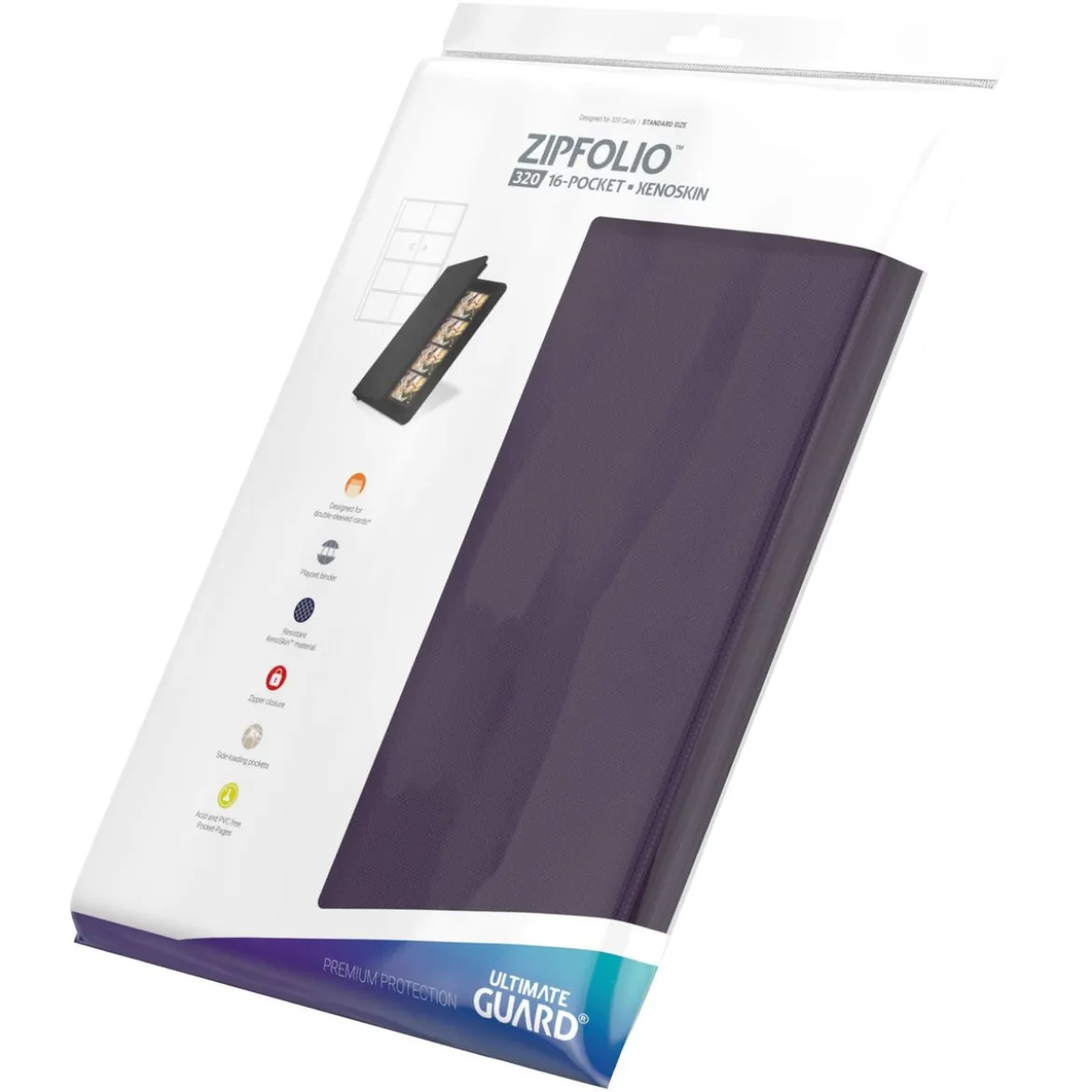 Ultimate Guard Zipfolio 320 16-Pocket Xenoskin - Purple