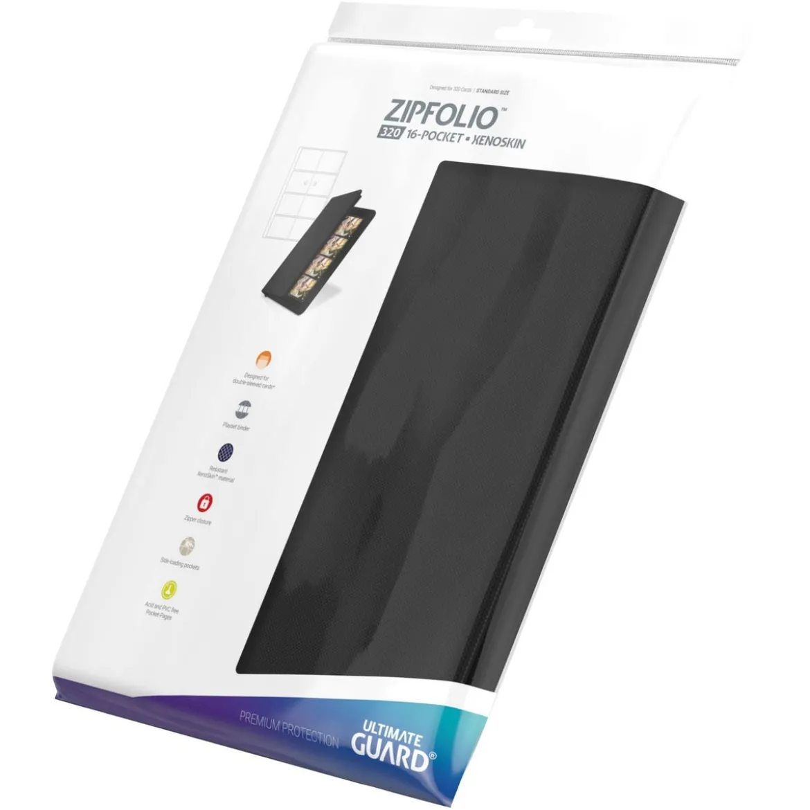Ultimate Guard Zipfolio 320 16-Pocket Xenoskin - Black