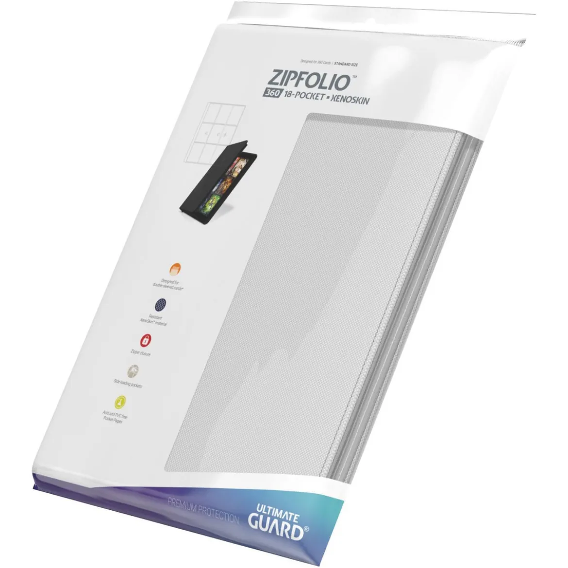 Ultimate Guard Zipfolio 360 18-Pocket Xenoskin - White