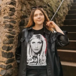 Vampirjägerin T-Shirt für Buffy Fans schwarz