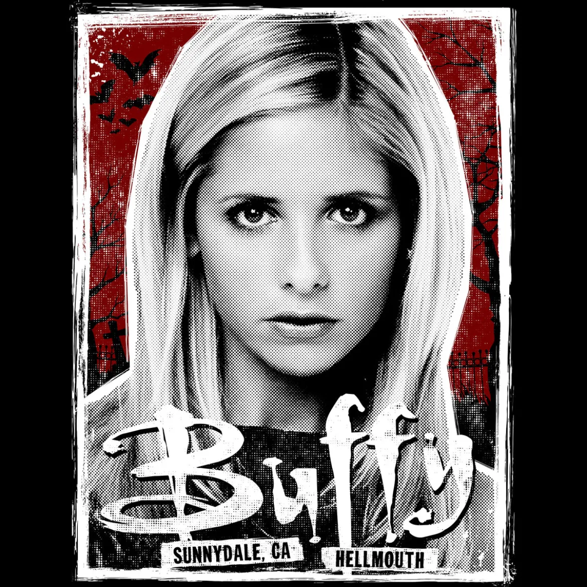 Vampirjägerin T-Shirt für Buffy Fans schwarz