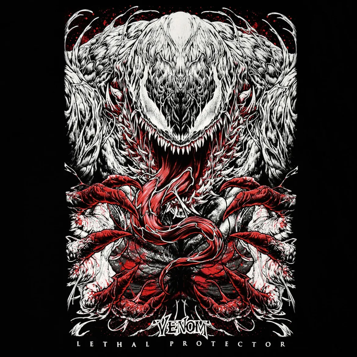 Venom - Black White & Blood T-Shirt schwarz