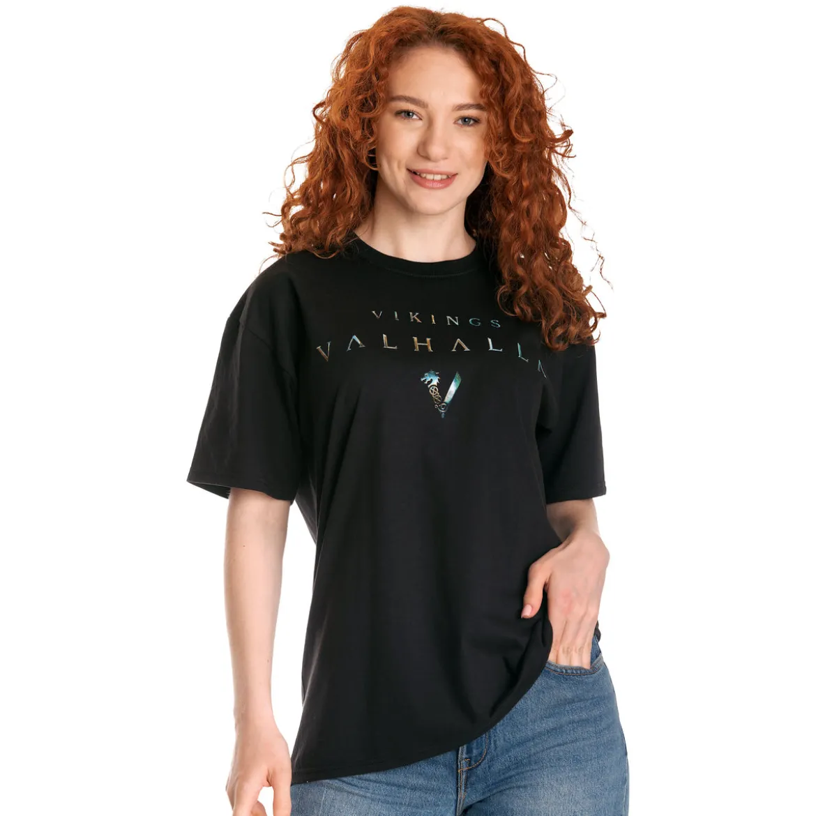 Vikings - Metallic T-Shirt schwarz