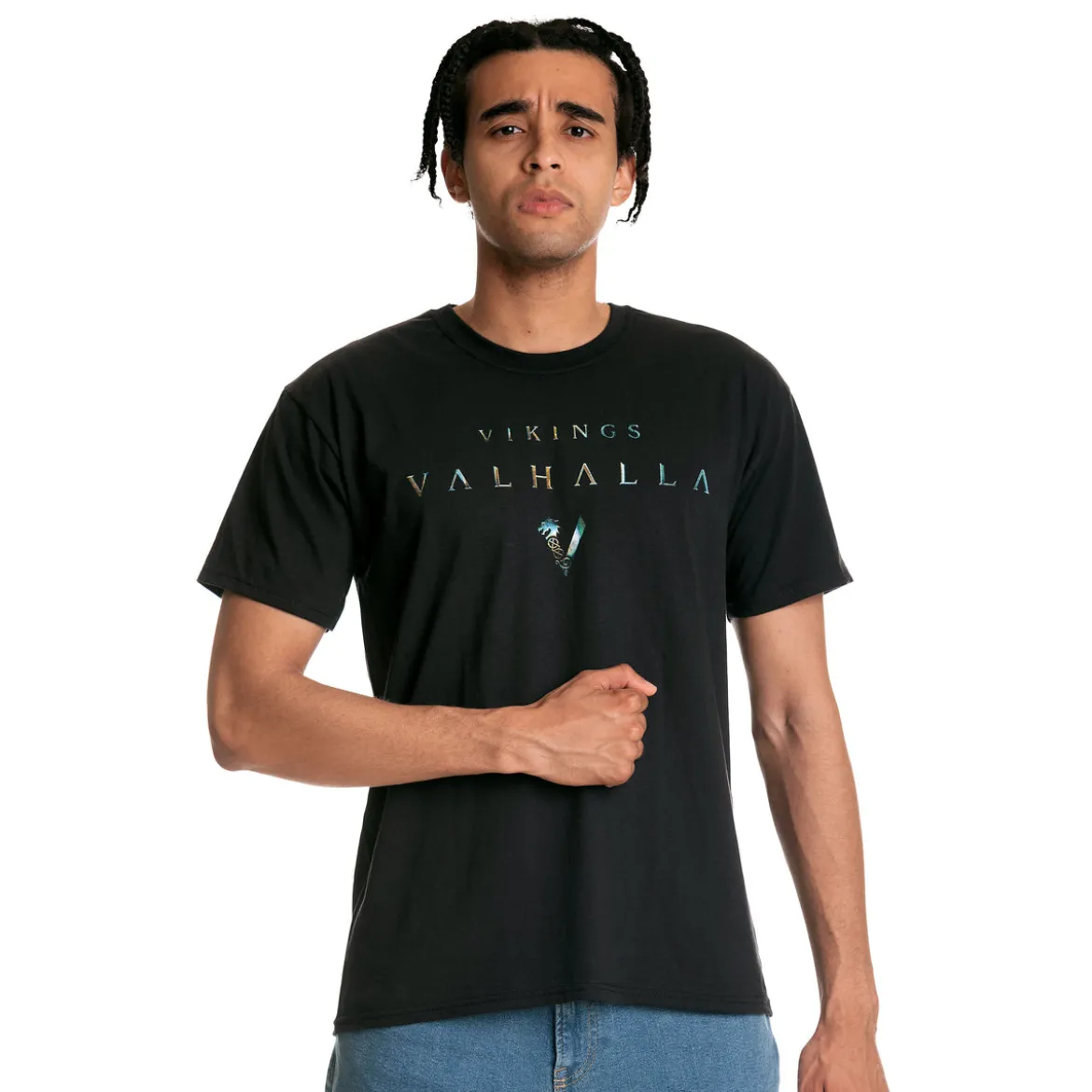 Vikings - Metallic T-Shirt schwarz