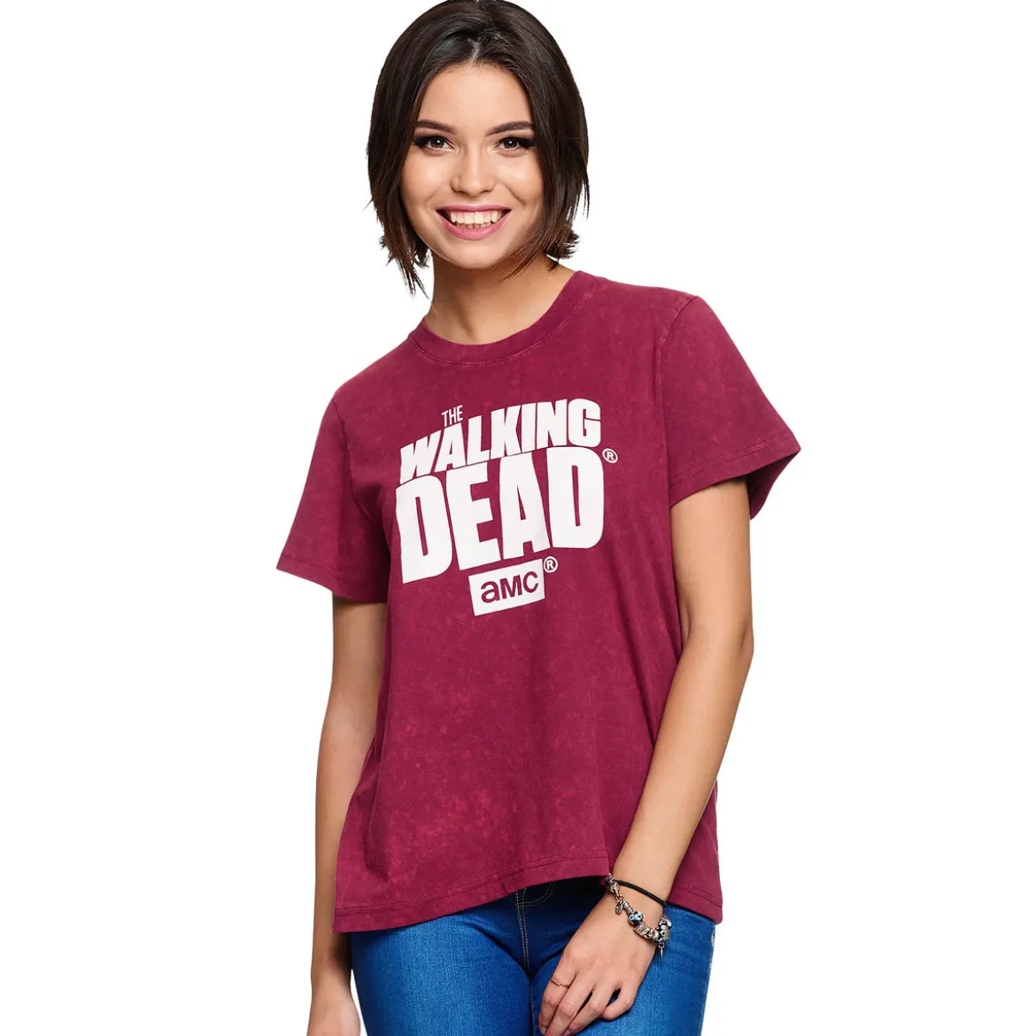 Walking Dead - Logo T-Shirt Damen rot
