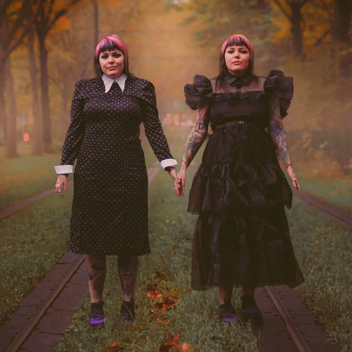 Wednesday Addams Kostüm Kleid Damen schwarz