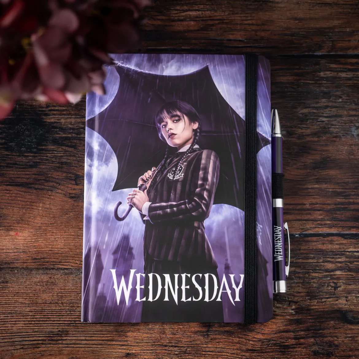 Wednesday - Downpour Notizbuch A5 mit Kugelschreiber
