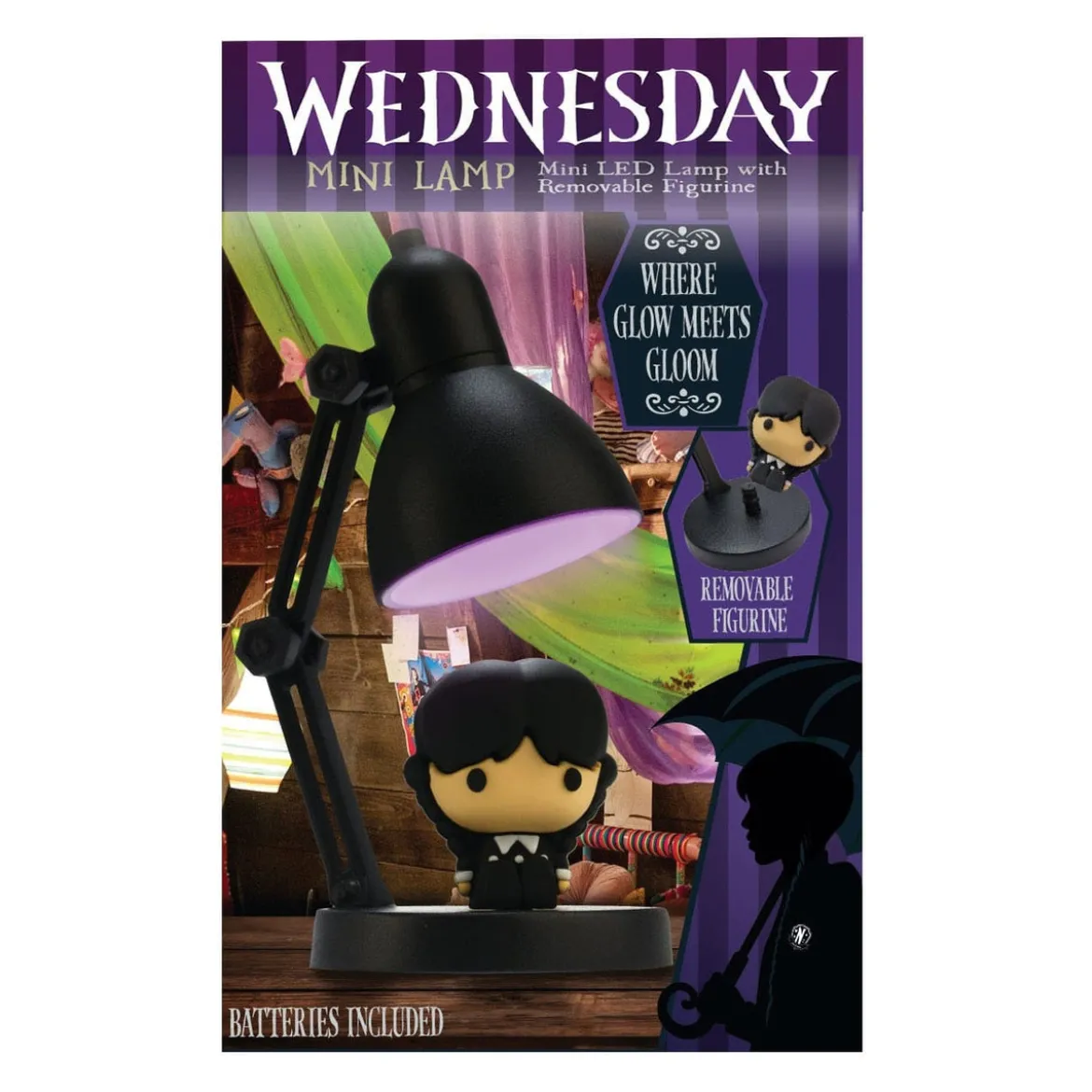 Wednesday Mini LED-Lampe mit Figur 10 cm
