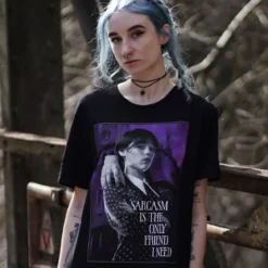 Wednesday - Sarcasm T-Shirt schwarz