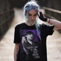 Wednesday - Sarcasm T-Shirt schwarz