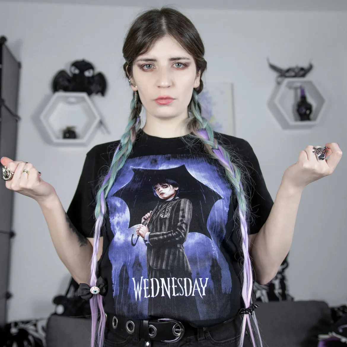 Wednesday - Teaser Poster T-Shirt schwarz