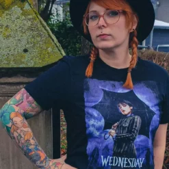 Wednesday - Teaser Poster T-Shirt schwarz