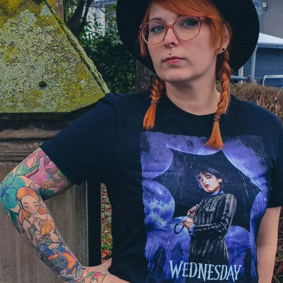 Wednesday - Teaser Poster T-Shirt schwarz