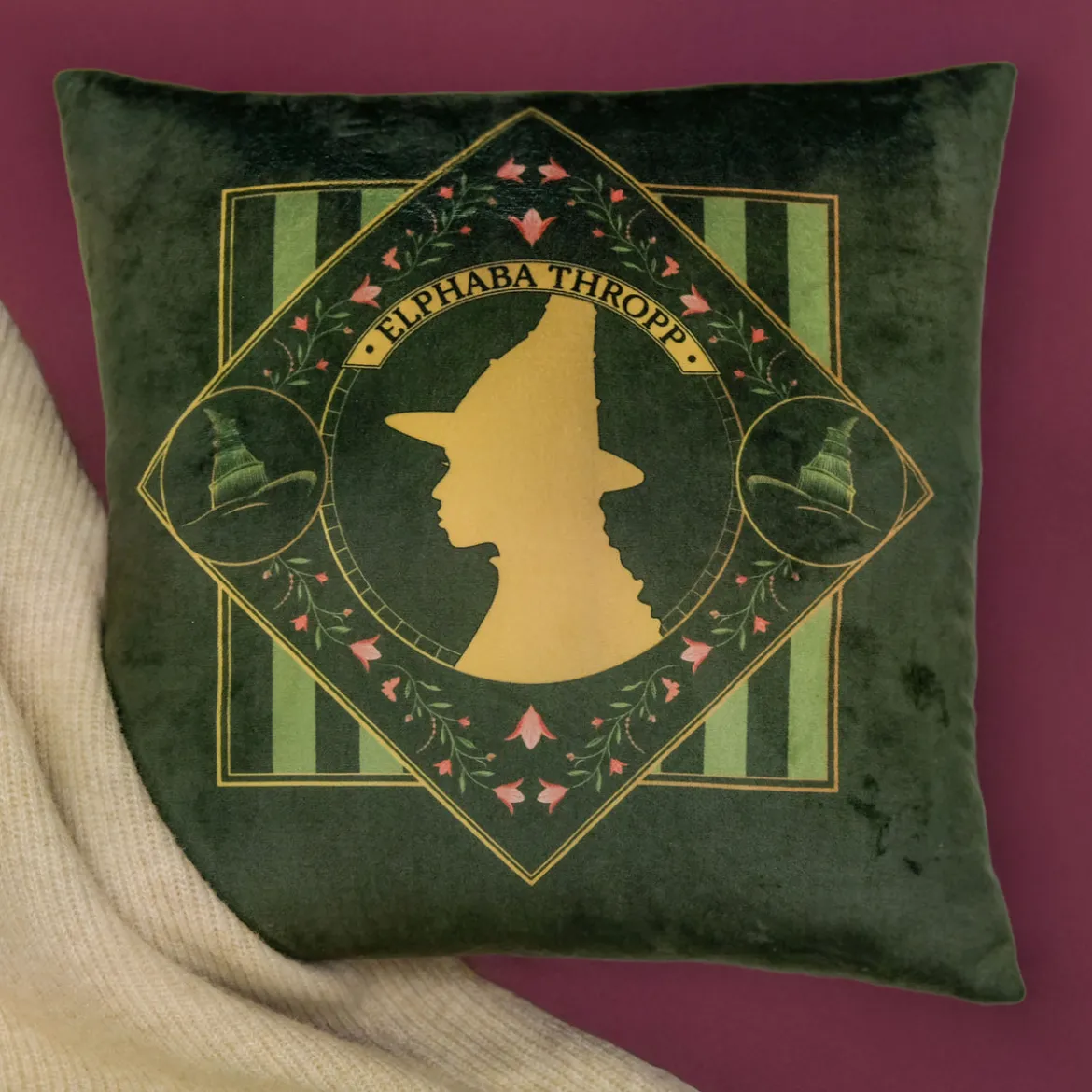 Wicked - Elphaba und Glinda Wende-Kissen