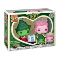 Wicked - Glinda und Elphaba (Ombre) Funko Pop Schlüsselanhänger 2er Set